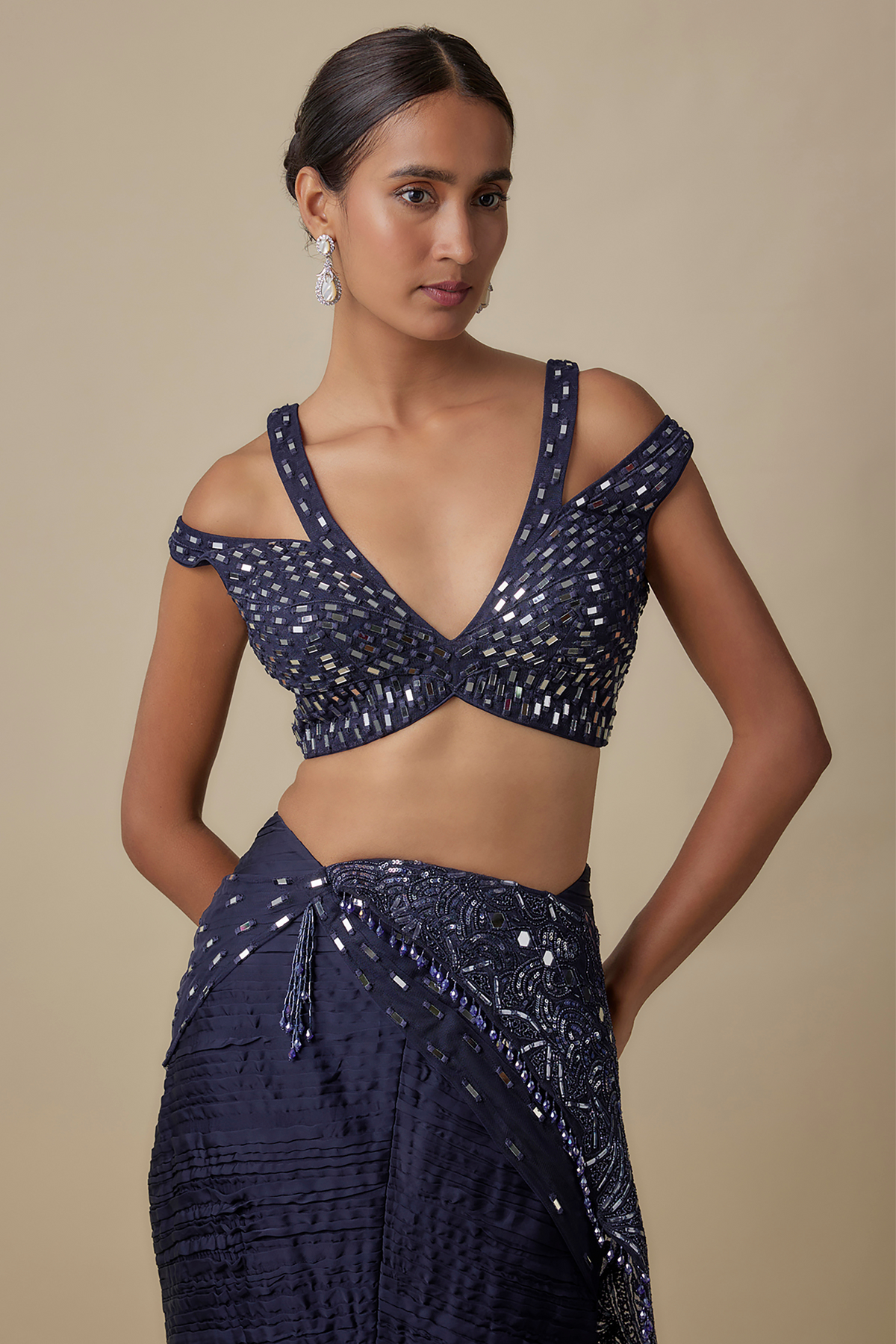 Cadent Drape Saree Set