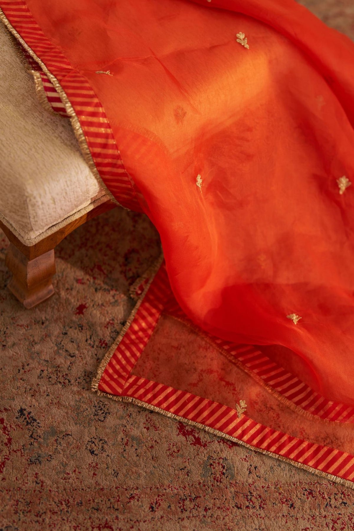 Mehza Orange Salwar Set