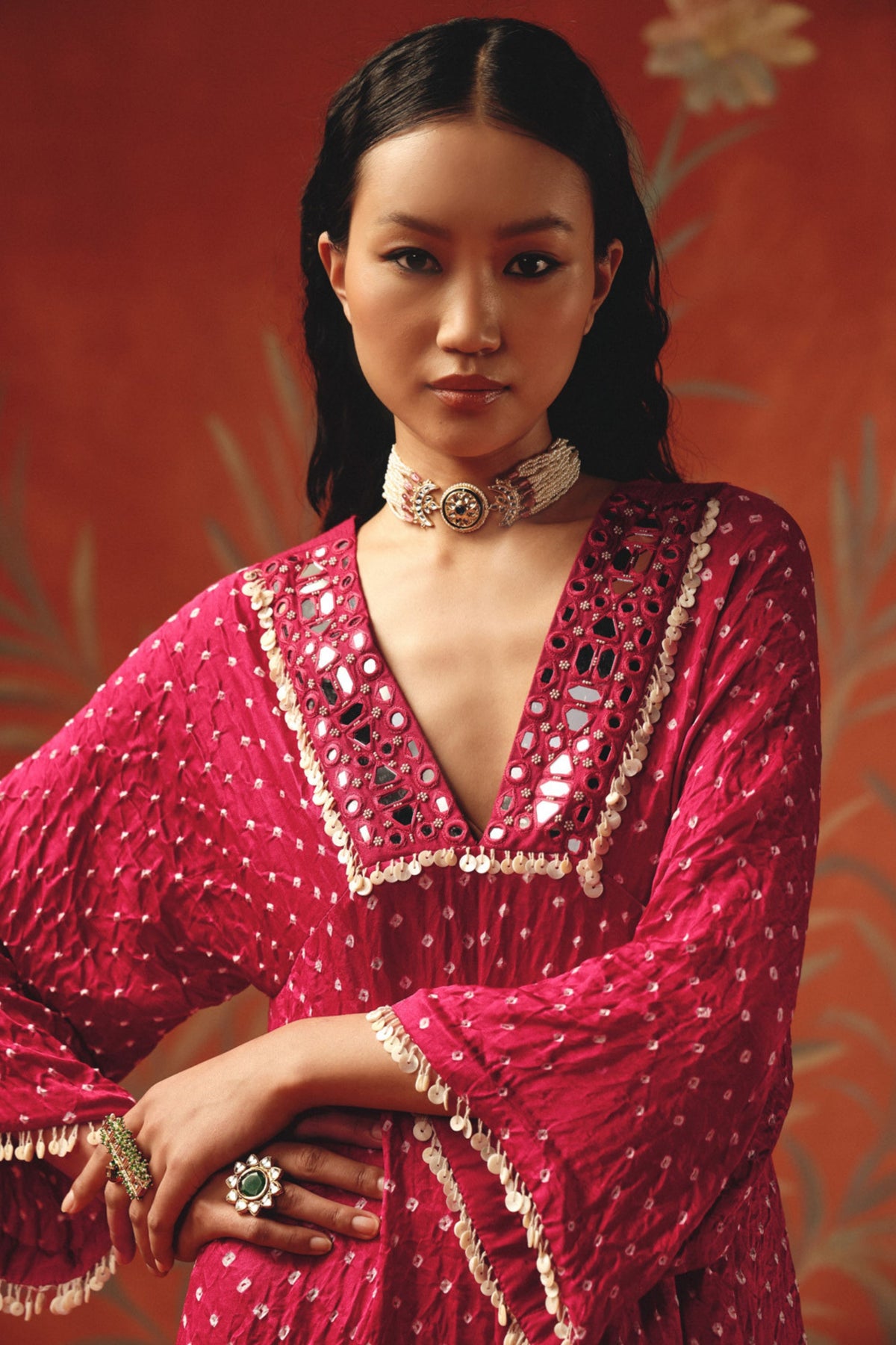 V Neck Asym Kurta