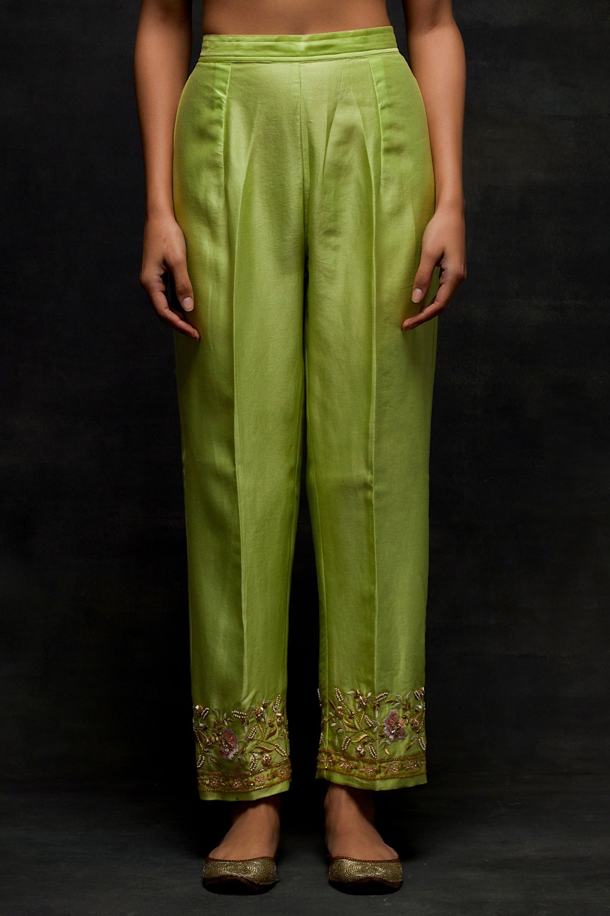 Green Yoke Kurta Set