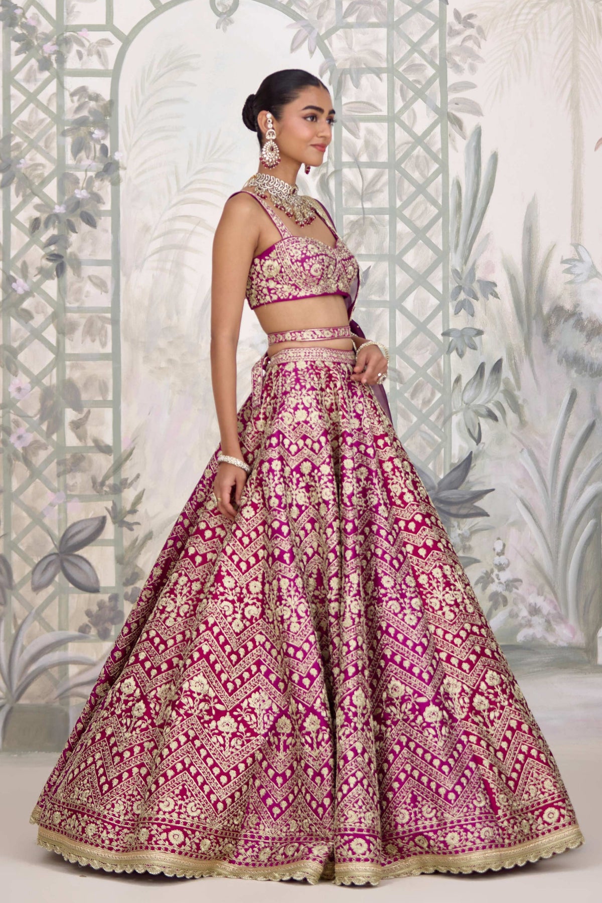 Wine Maroon Lehenga Set