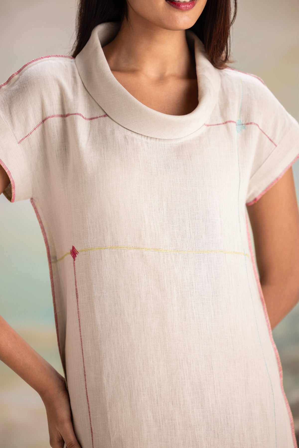 Over Lock Dove Dress
