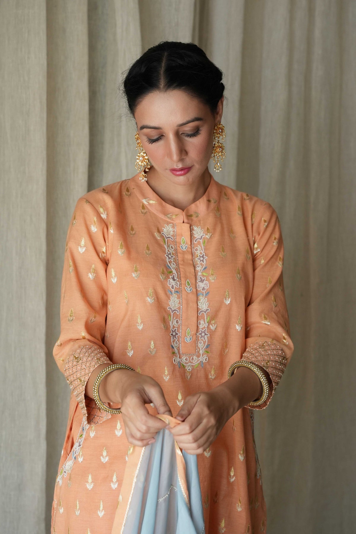 Orange Kurta Set