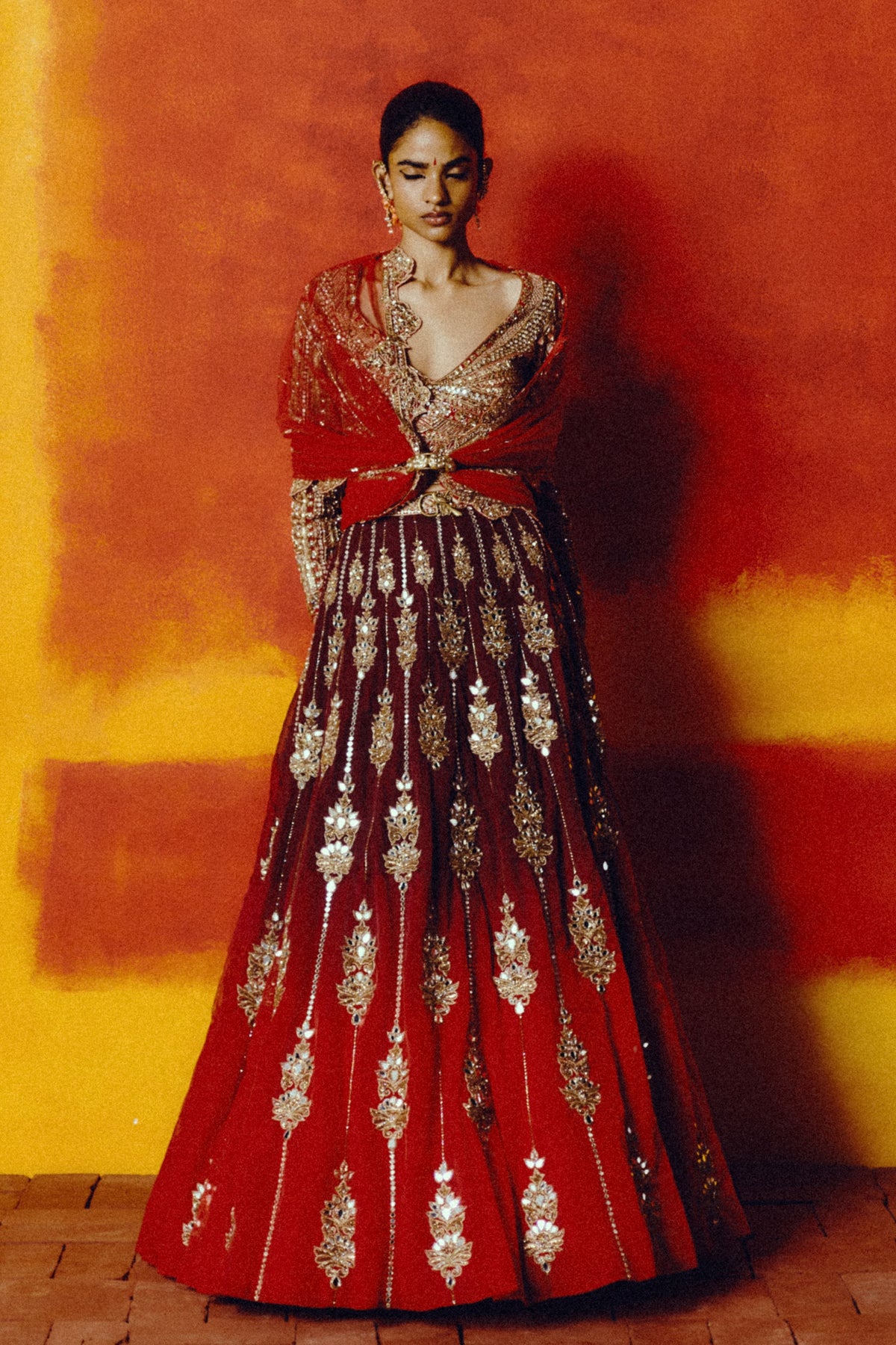 Kumkum Vizhavu Lehenga Set