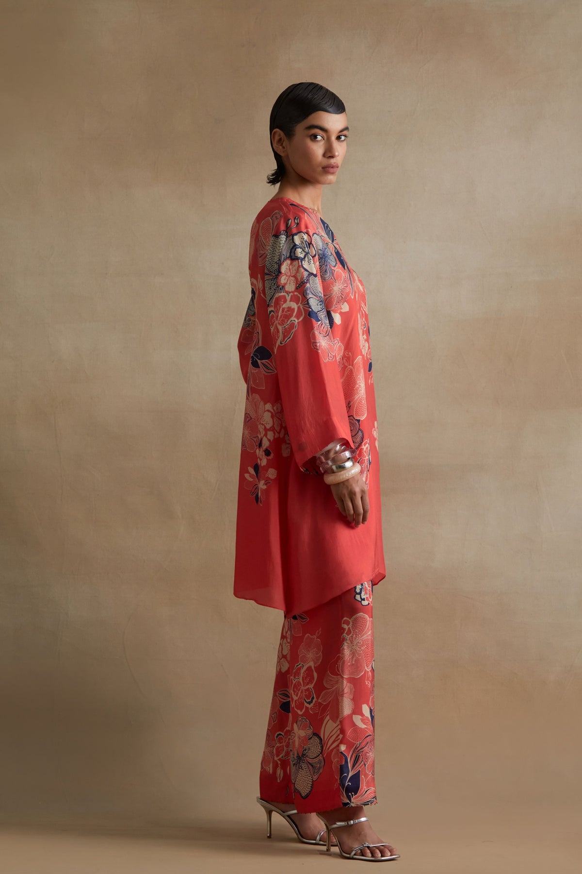 Tomato Bold Floral Print Tunic Set