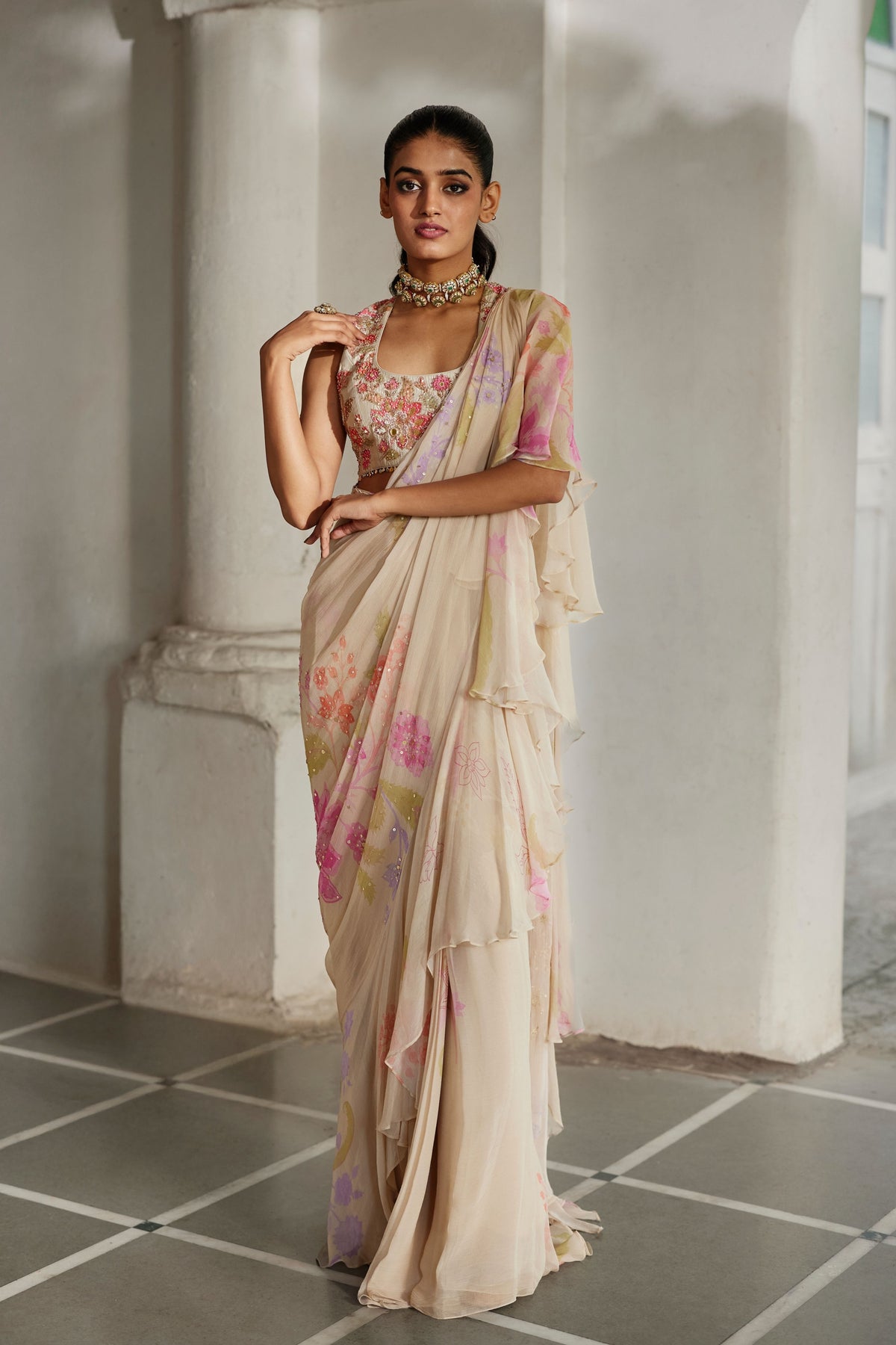 Ceres Draped Saree Set