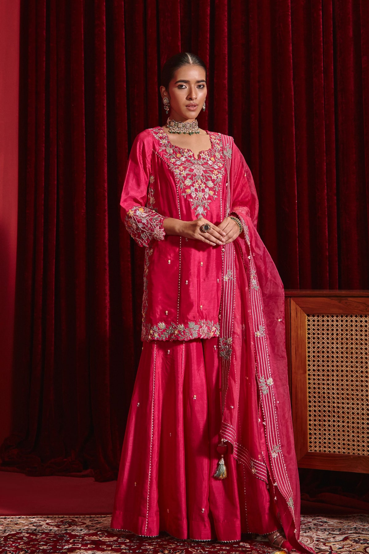 Rani Manu Sharara Set