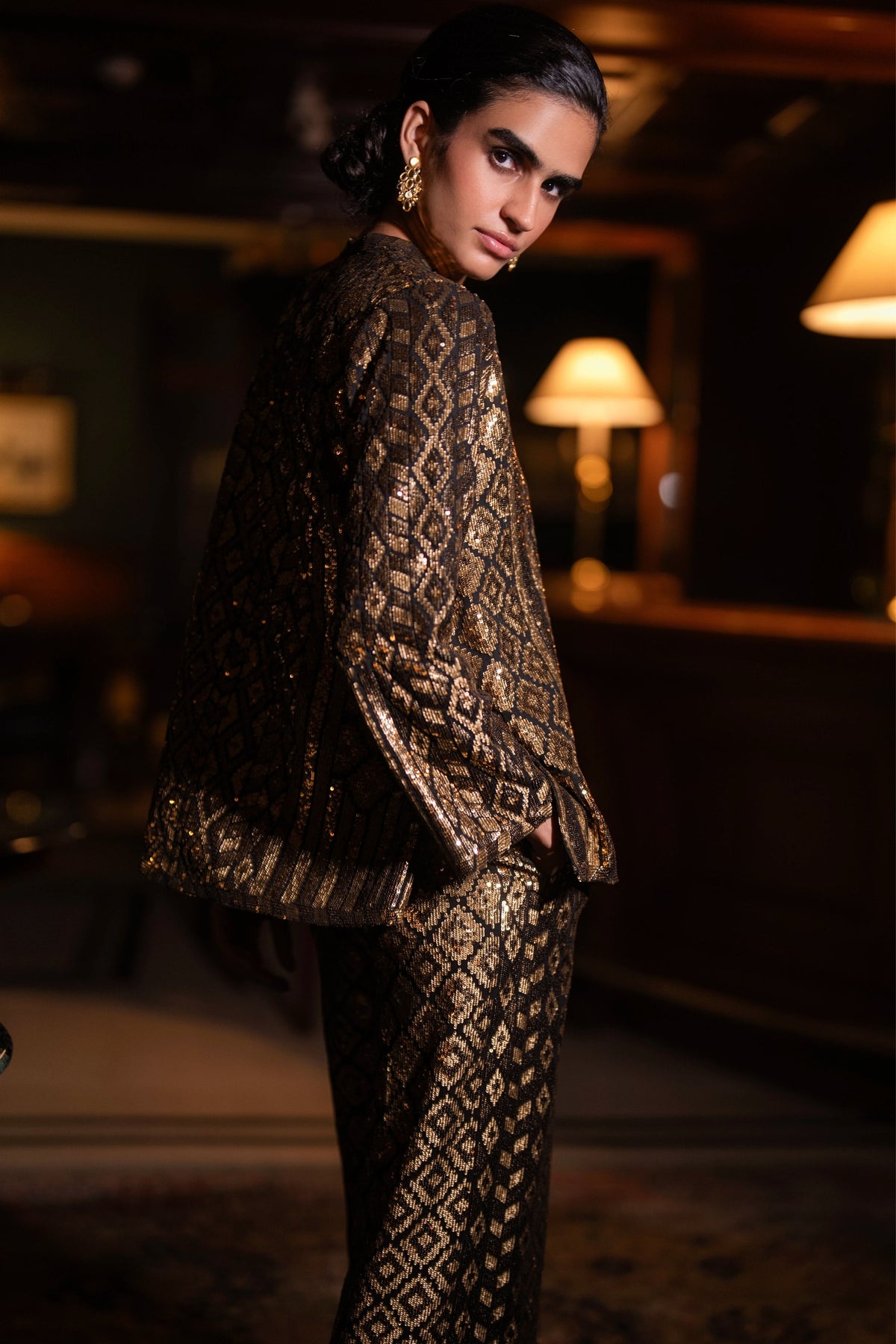Sequin Embroidered Top