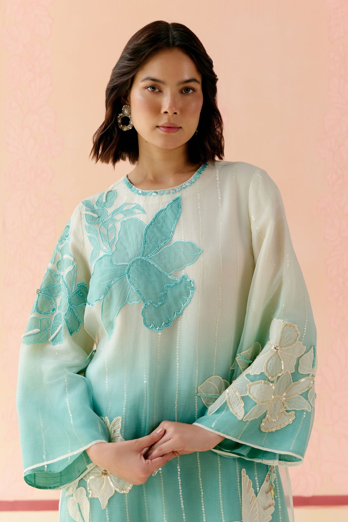 Mint Ombre Kurta Set