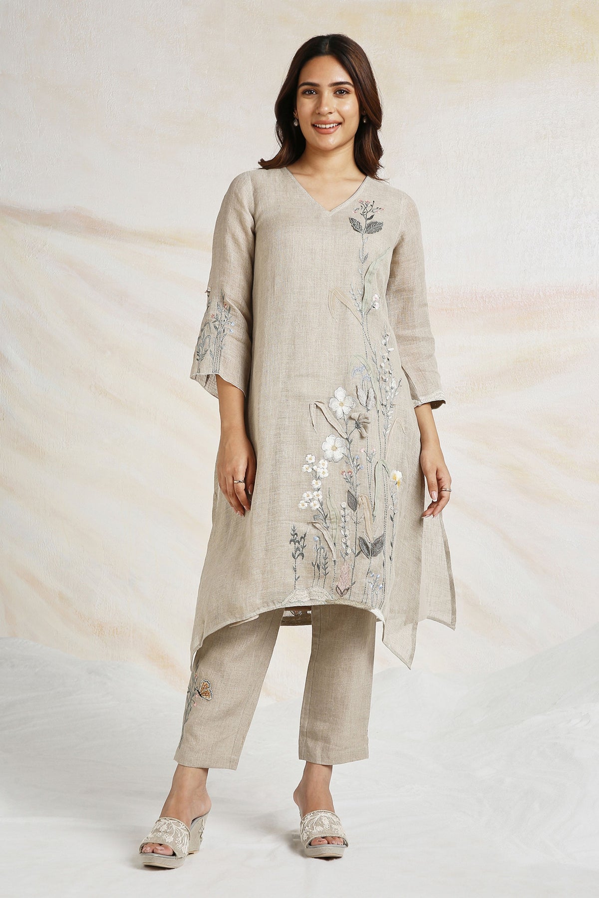 Natural Fly Kurta Set