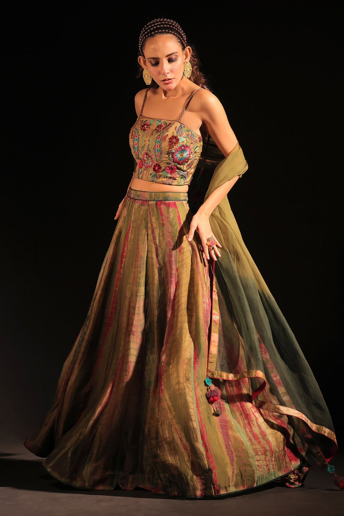 Avantika Lehenga Set in Olive