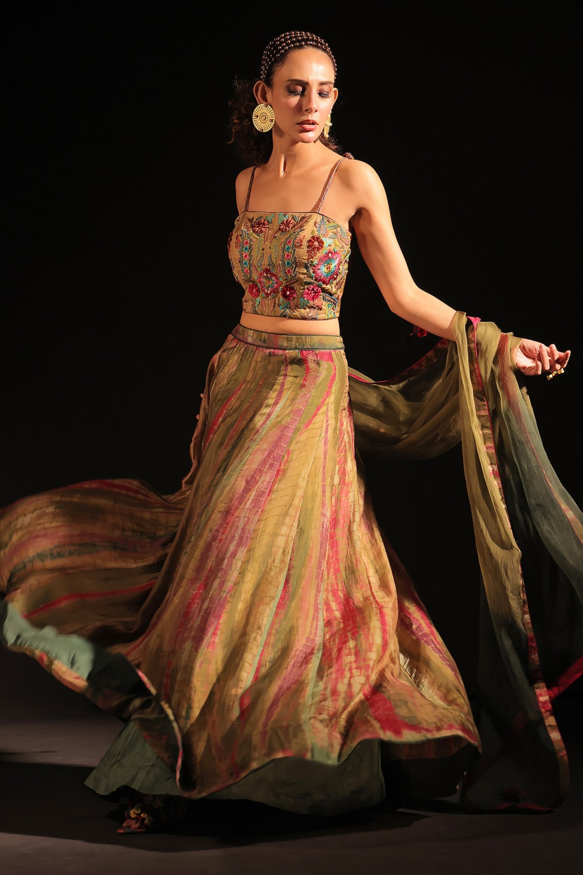 Avantika Lehenga Set in Olive