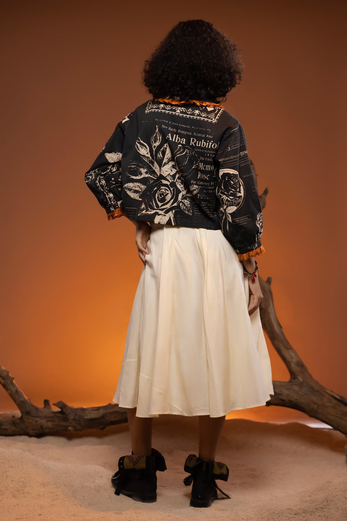 Juniper Vintage Frill Print Top