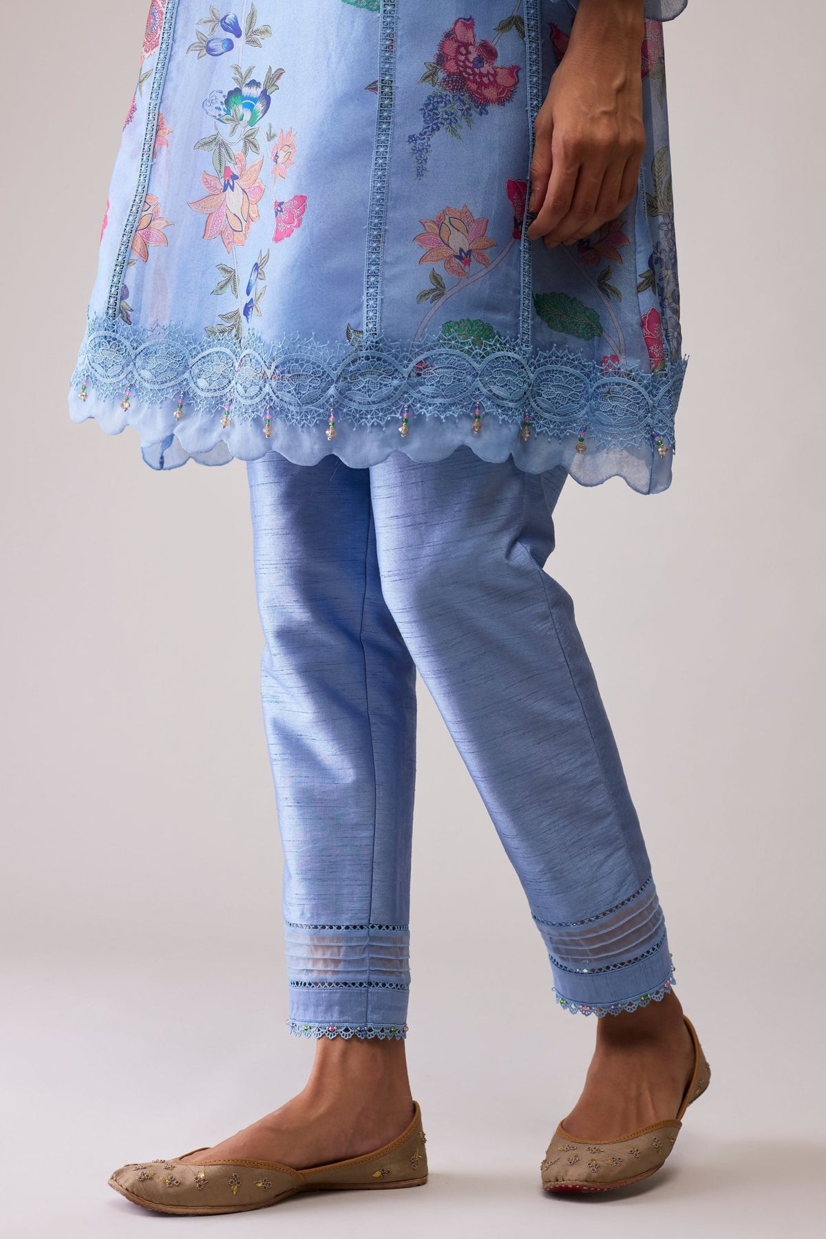 Farida Blue Print Kurta Set