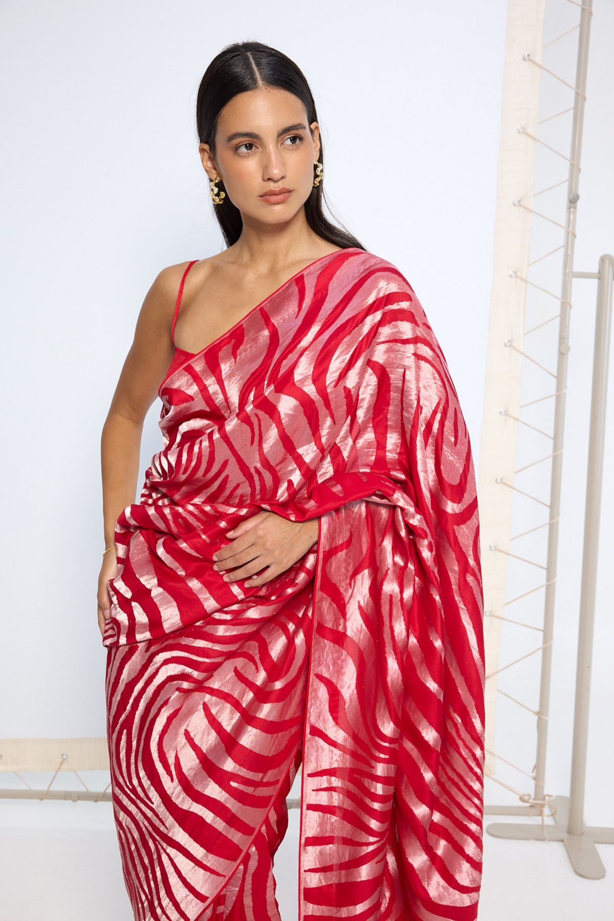 Handwoven Scarlet Silk Saree
