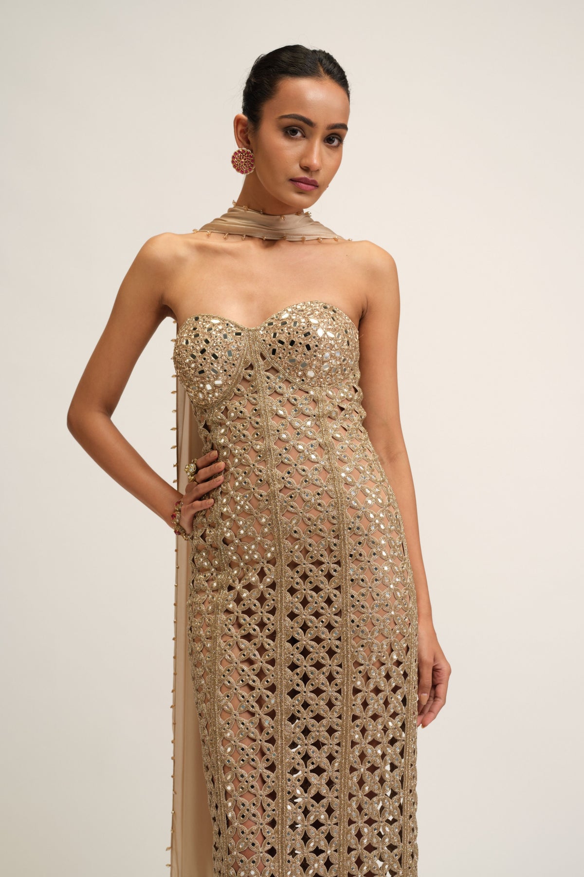 Modern Beige Dress