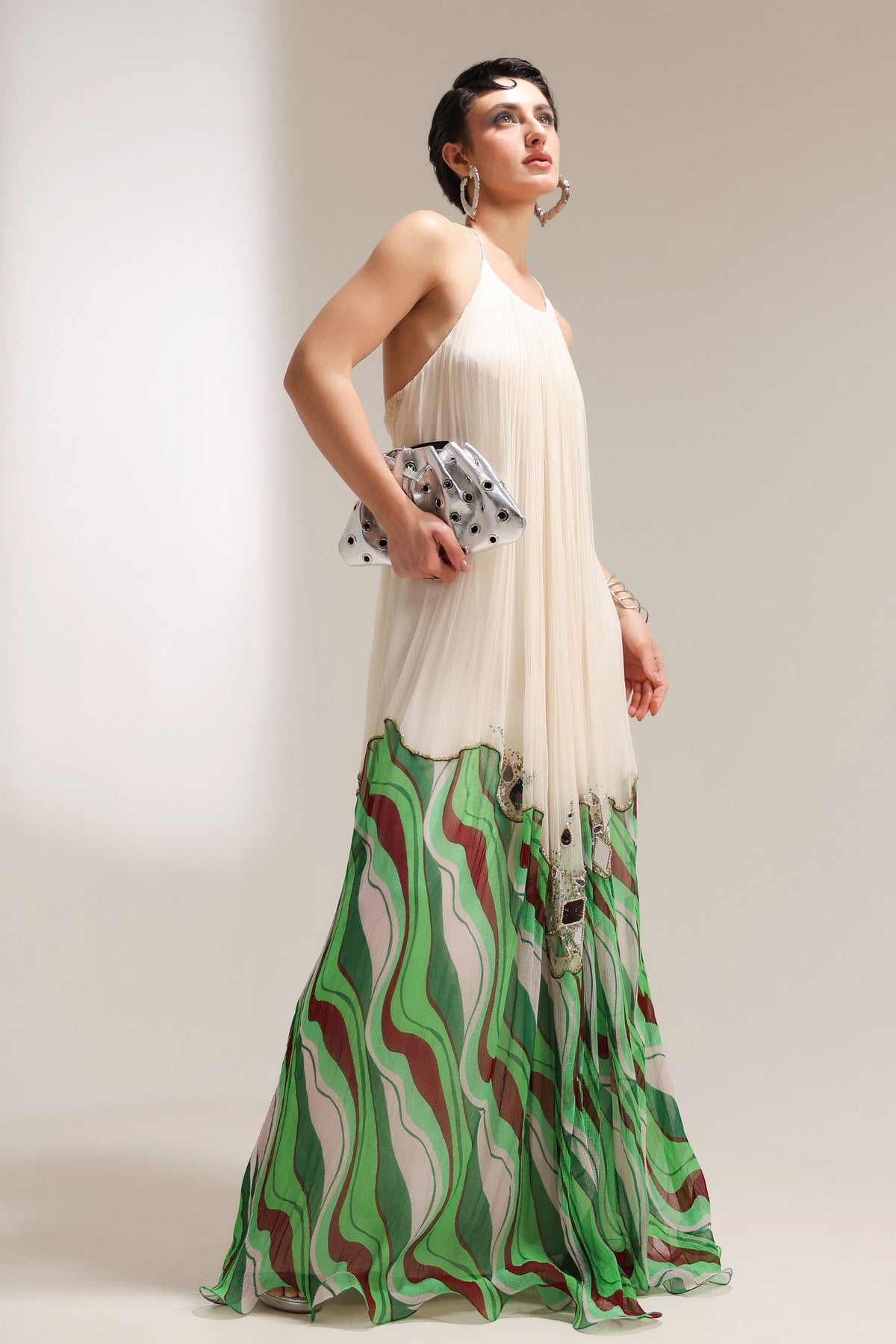 La Halter Bling Mirror Dress