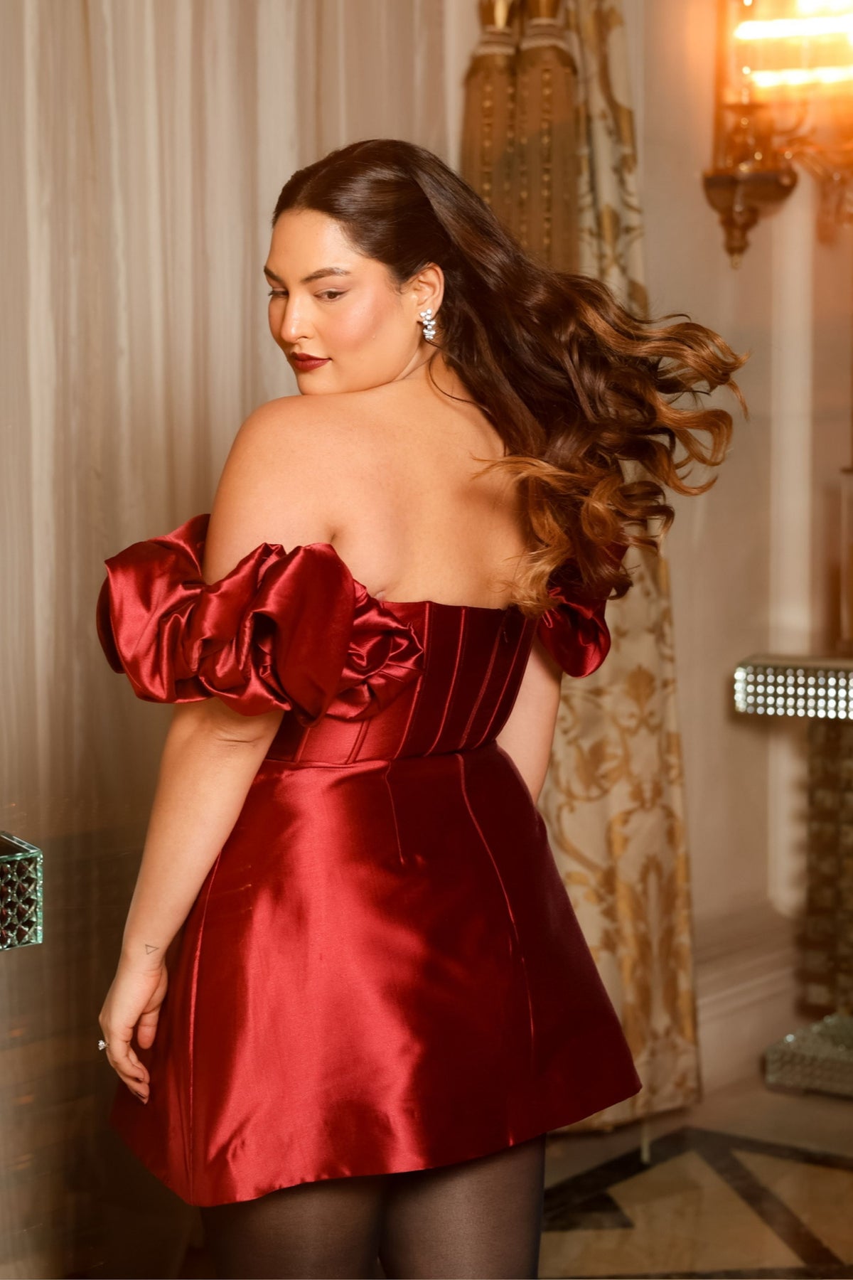 Off Shoulder Foam Dress