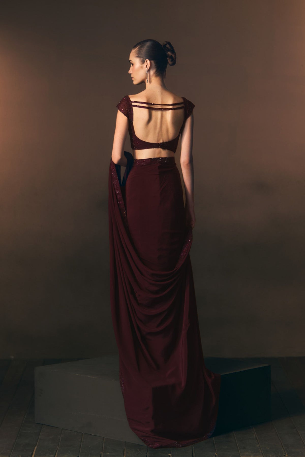 Garnet Saree Set