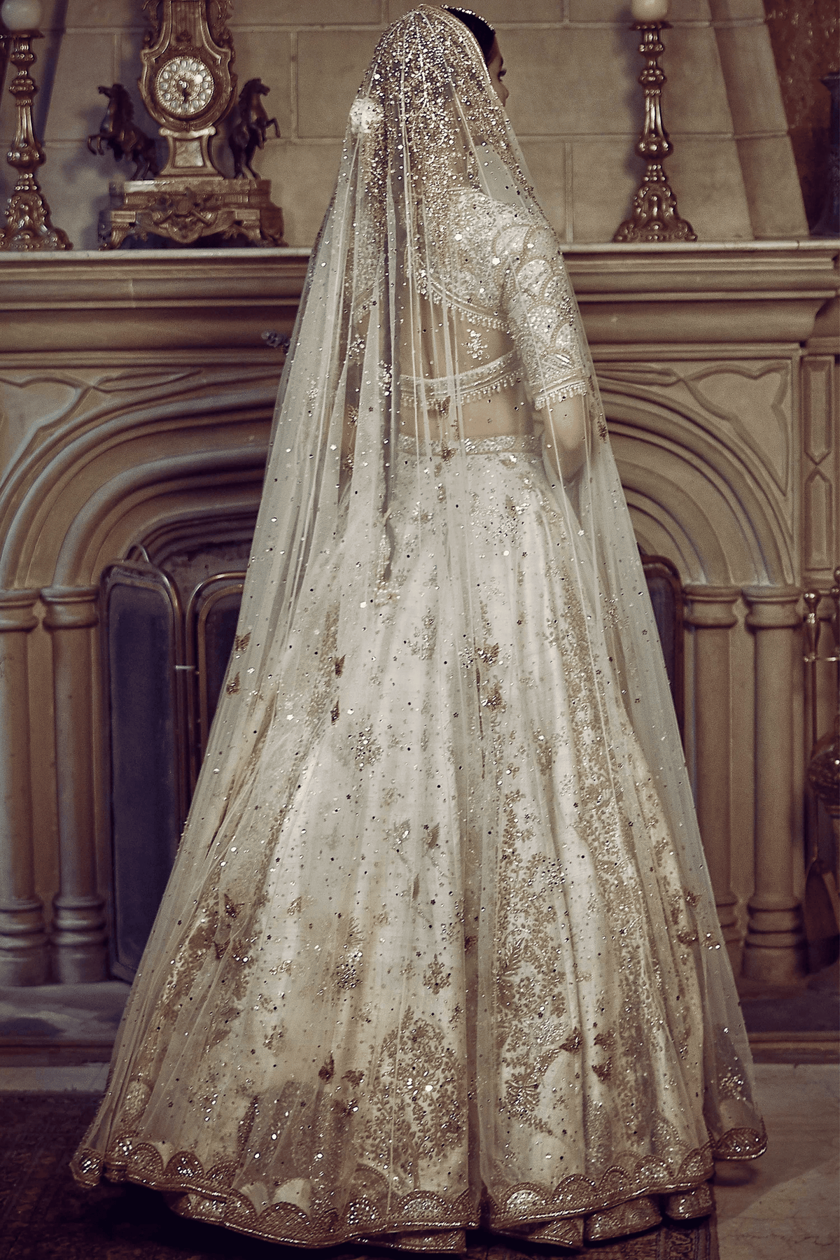Aurum Ekru Tree of Life Lehenga Set