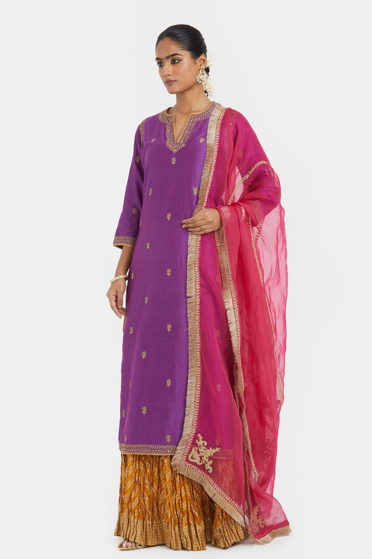 Chanderi Silk Lehenga Set