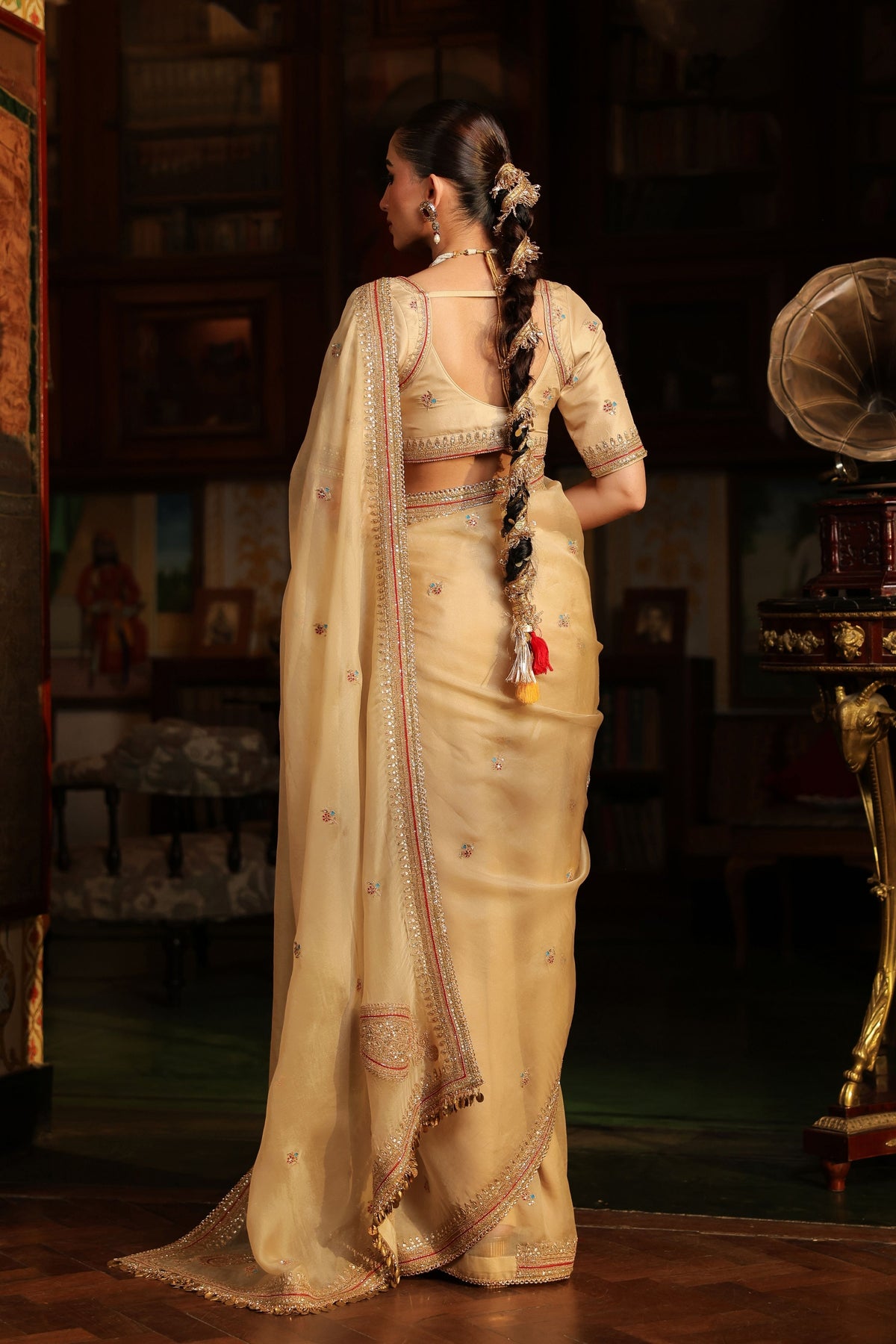 Ahista Ivory Saree Set