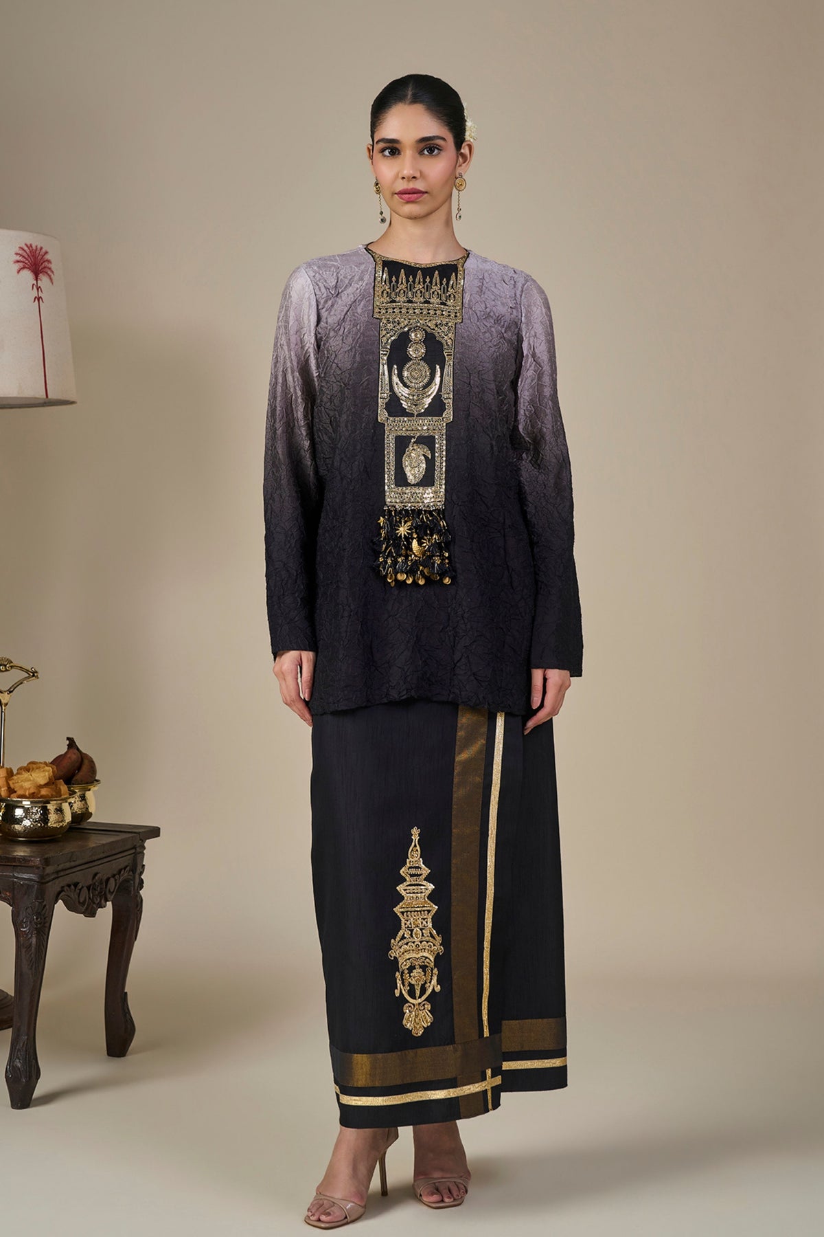 Black Ombre Kathakali Tales Fusion Set