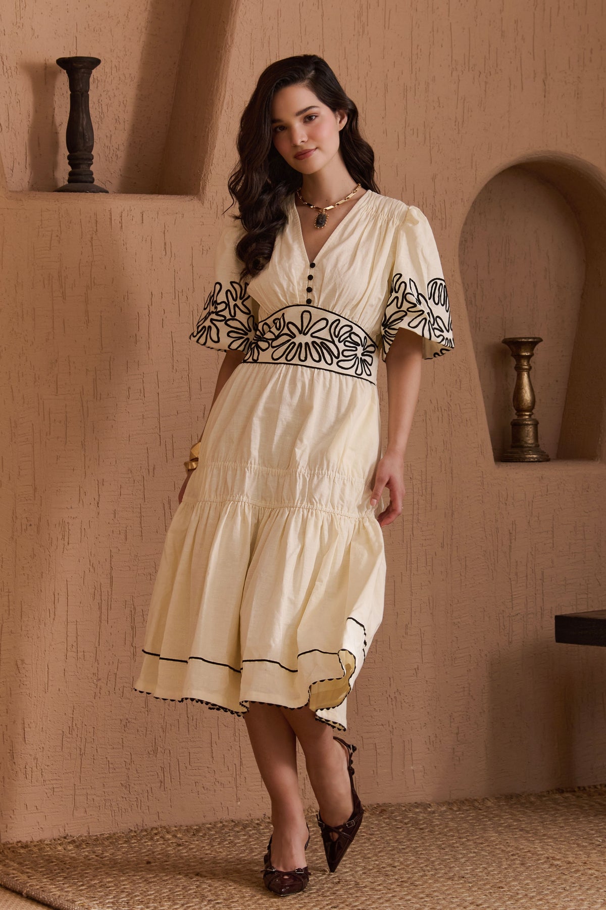 Delphine Ecru Dress