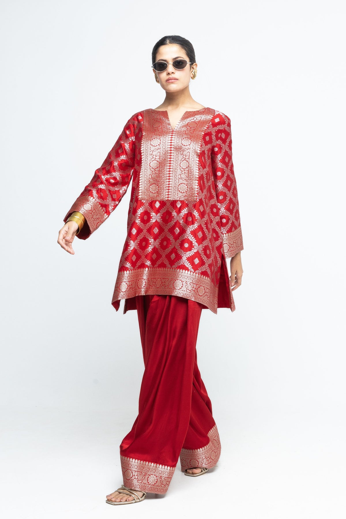Seerat Jaal Red Tunic Set