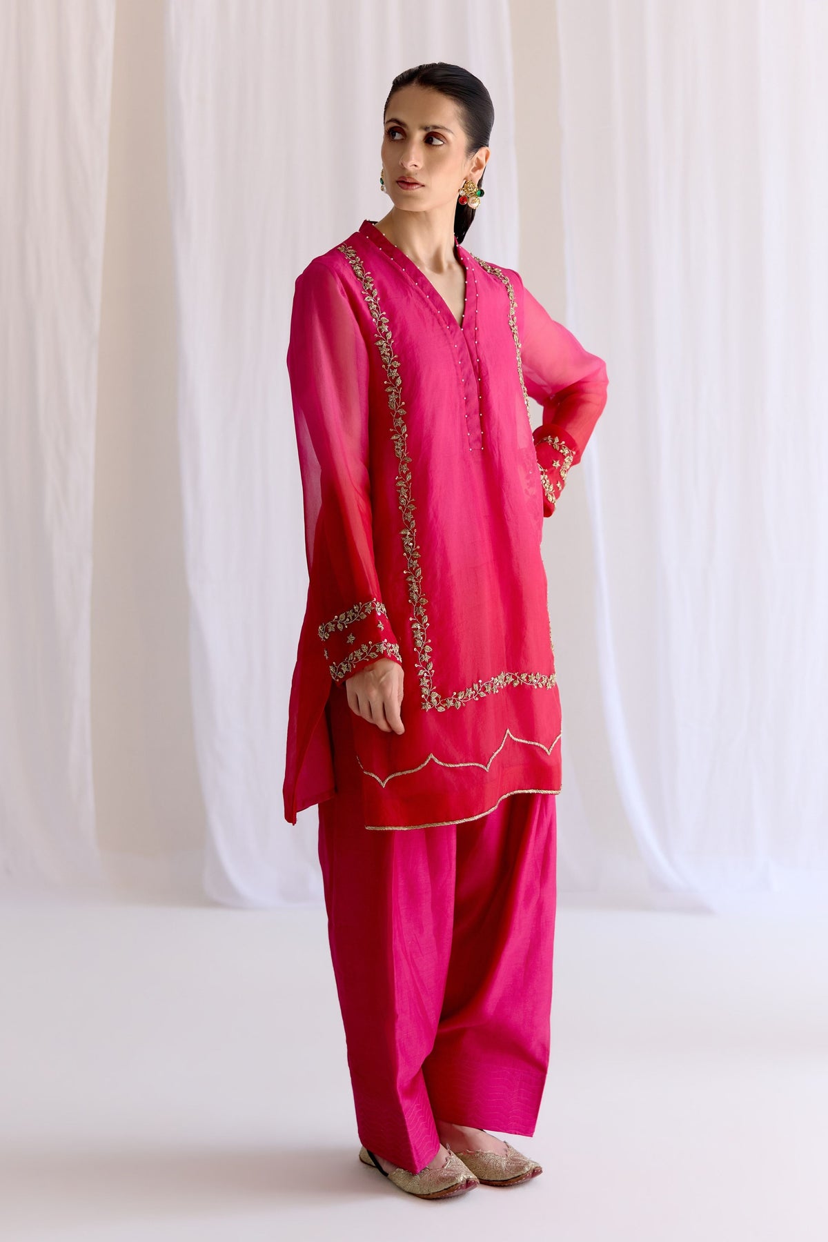Gulab Rang Kurta Set