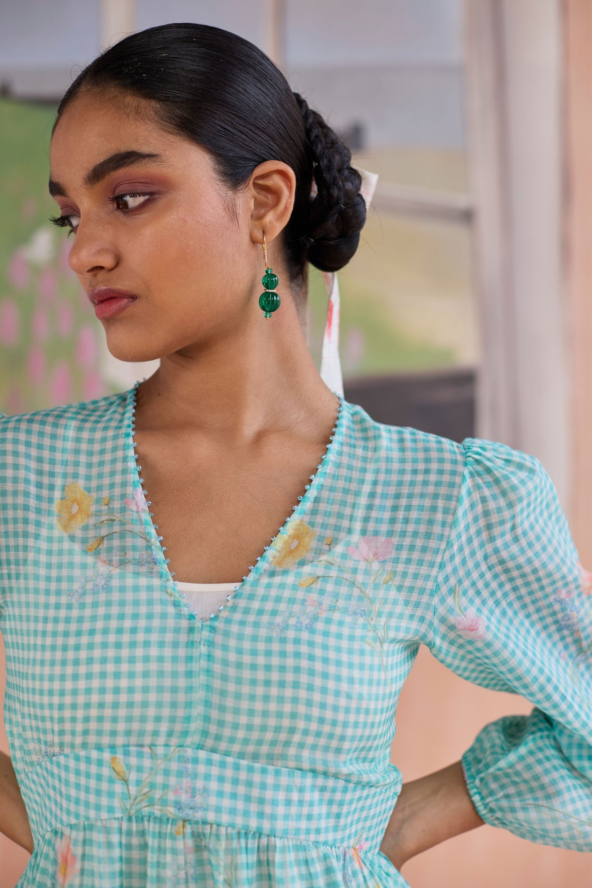 Gentle Pause Midi Dress Chanderi