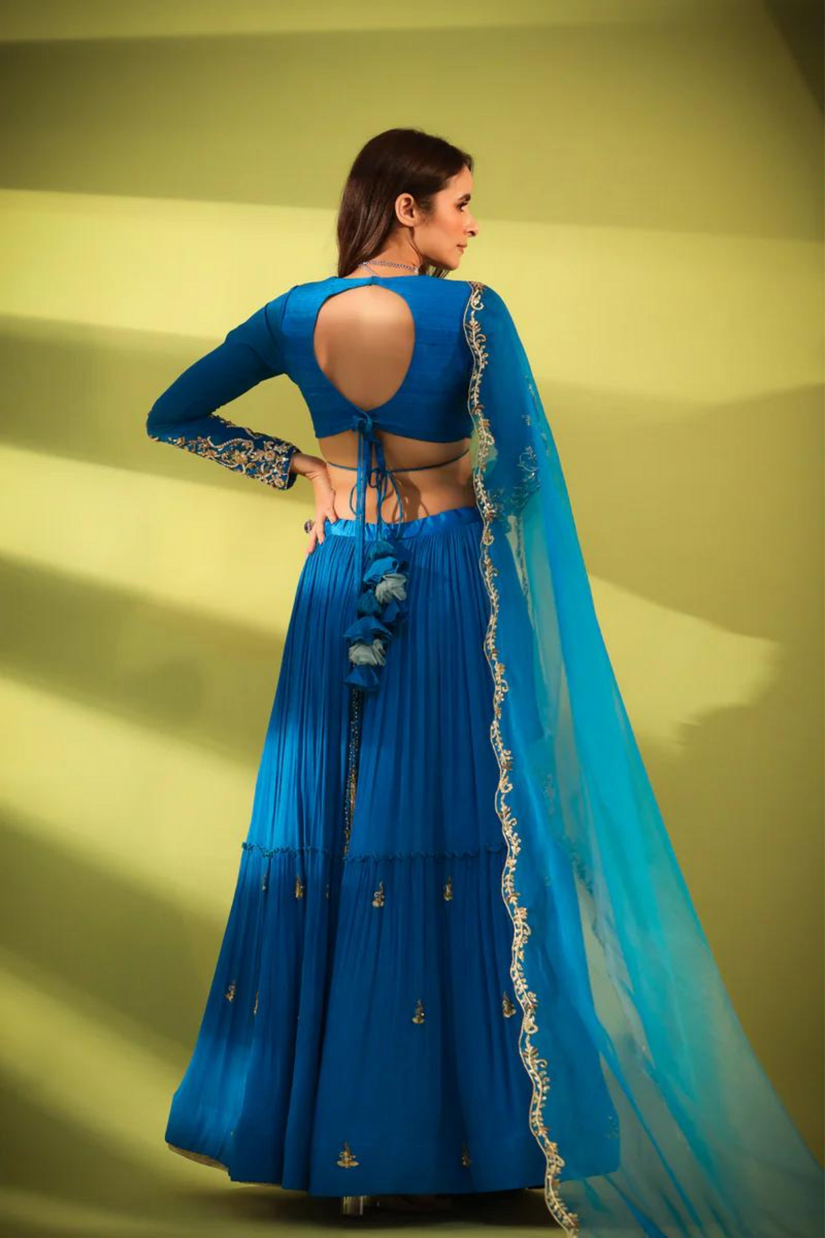 Cobalt Blue Lehenga Set