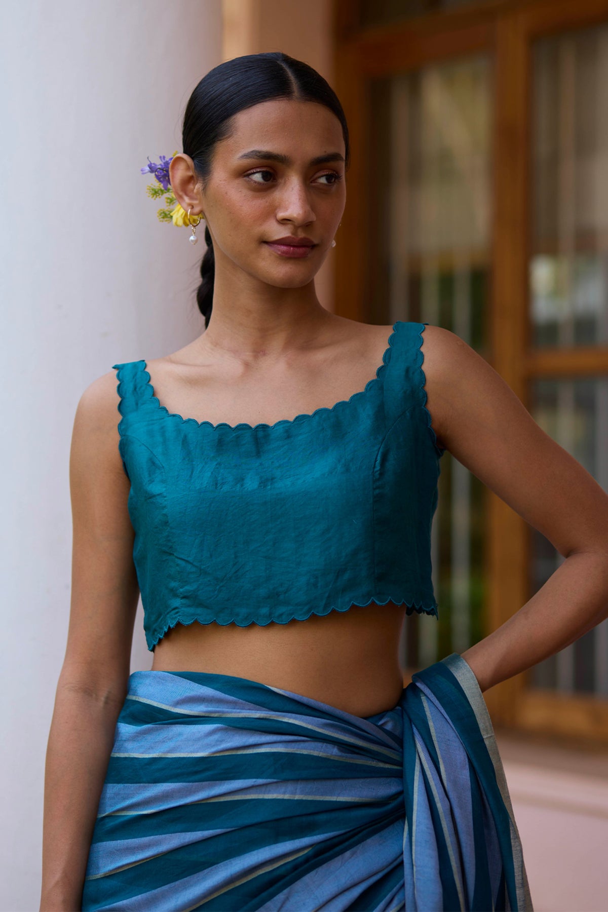 Horizon Teal Blouse