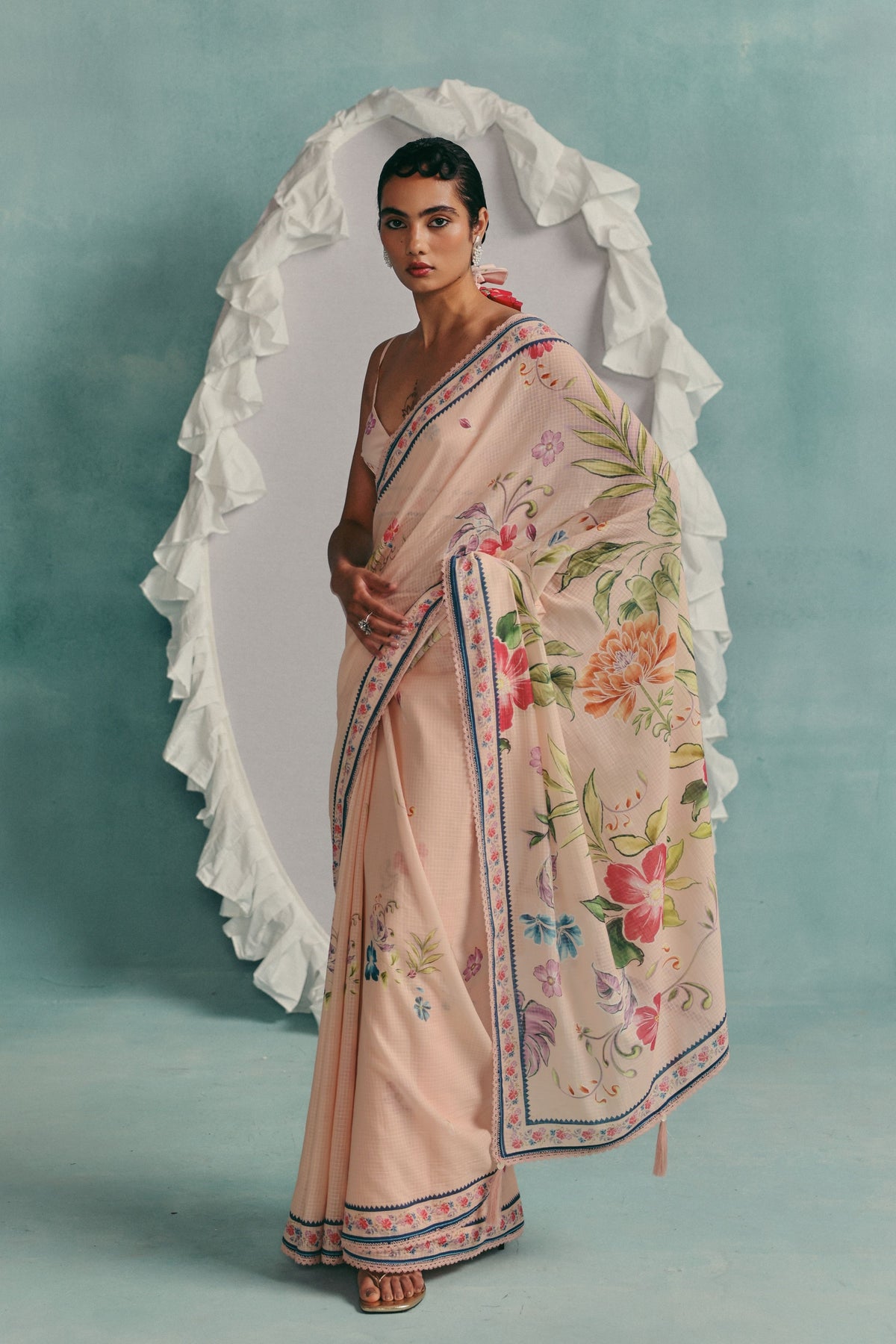 Rose Pink Saree