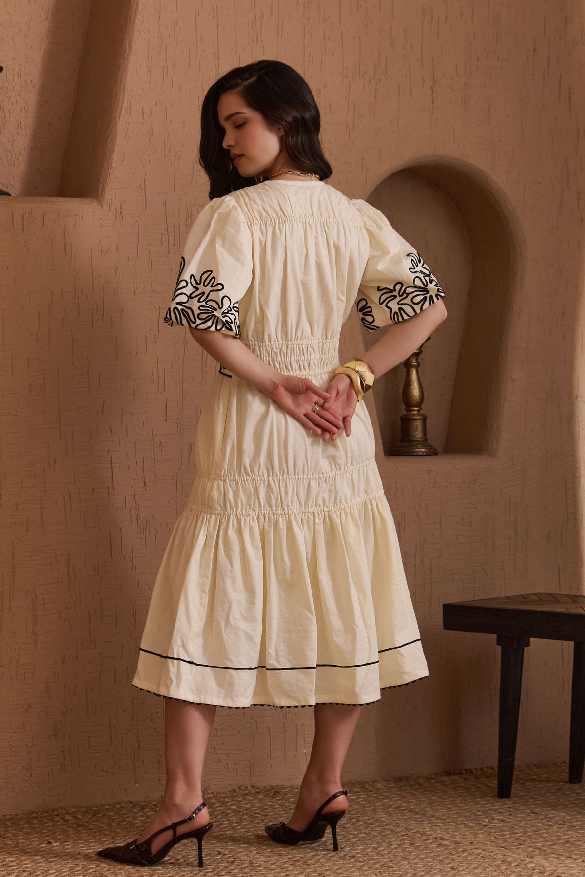 Delphine Ecru Dress