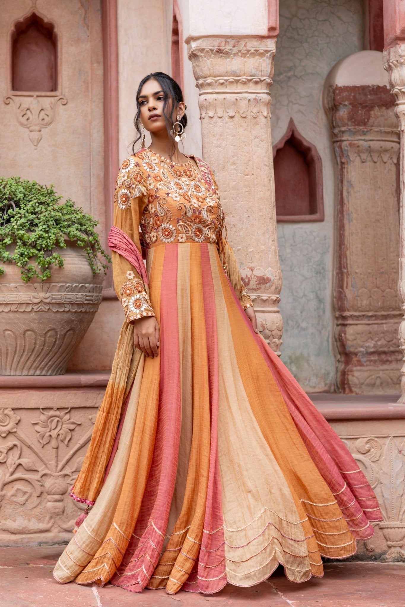 Multicolored Anarkali Set - Pinnacle by Shruti Sancheti - Elahe