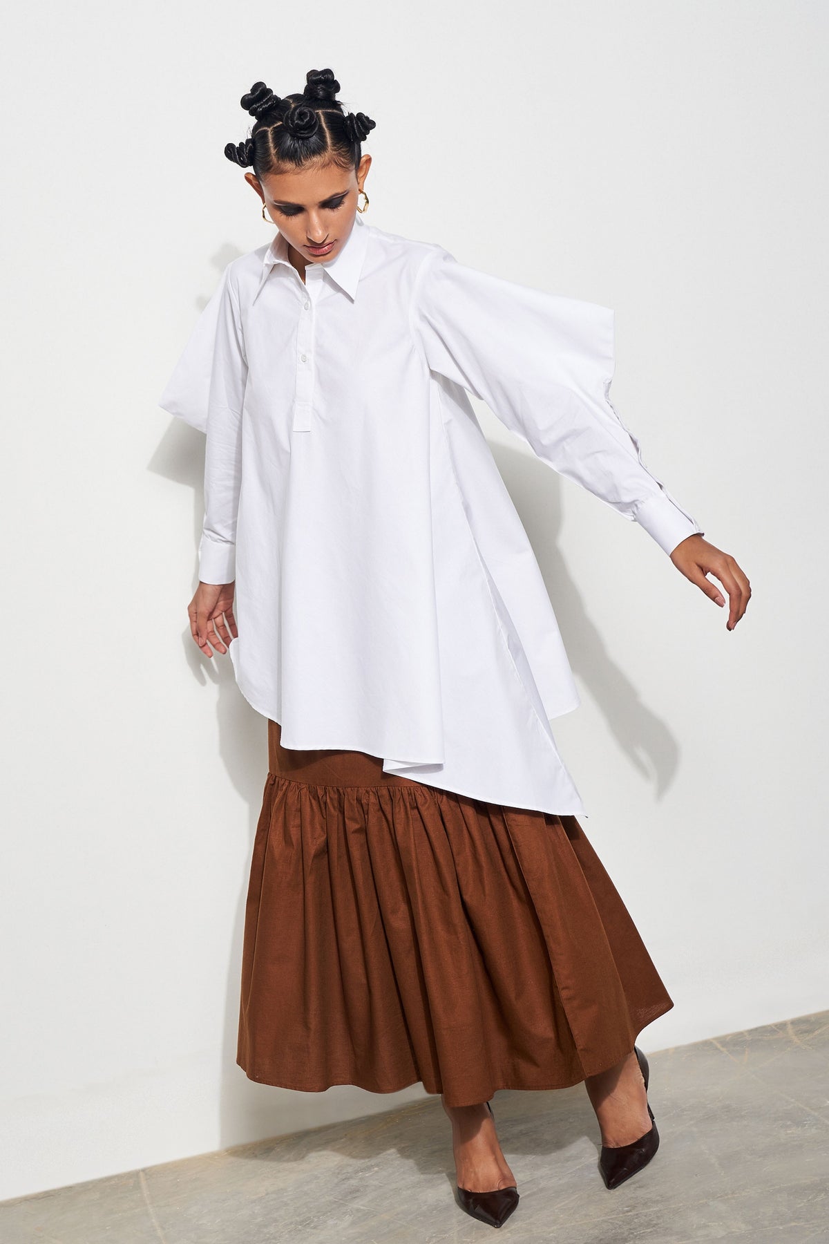 Asymmetric White Shirt