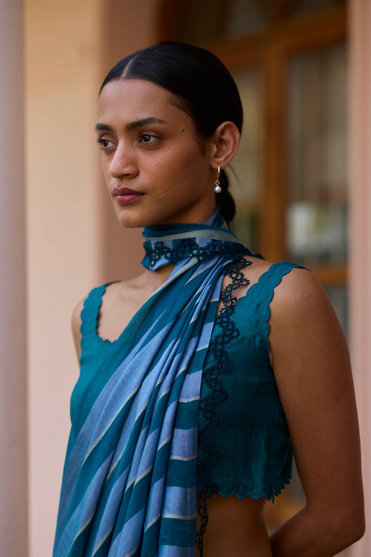 Horizon Teal Blouse