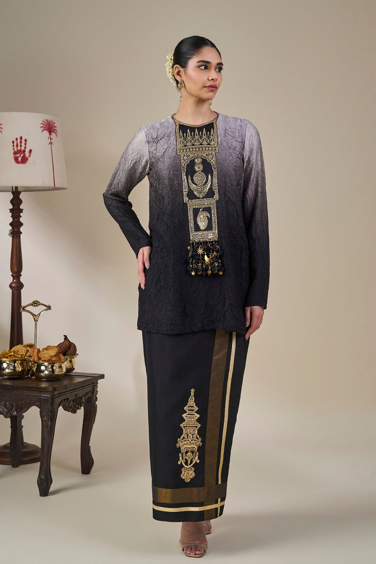 Black Ombre Kathakali Tales Fusion Set