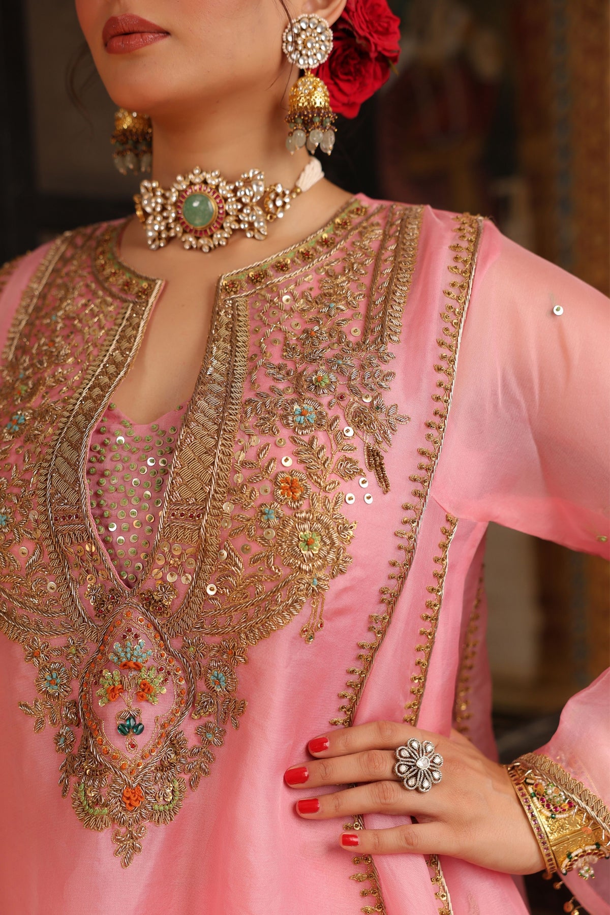 Ahista Pink Pakhi Kurta Set
