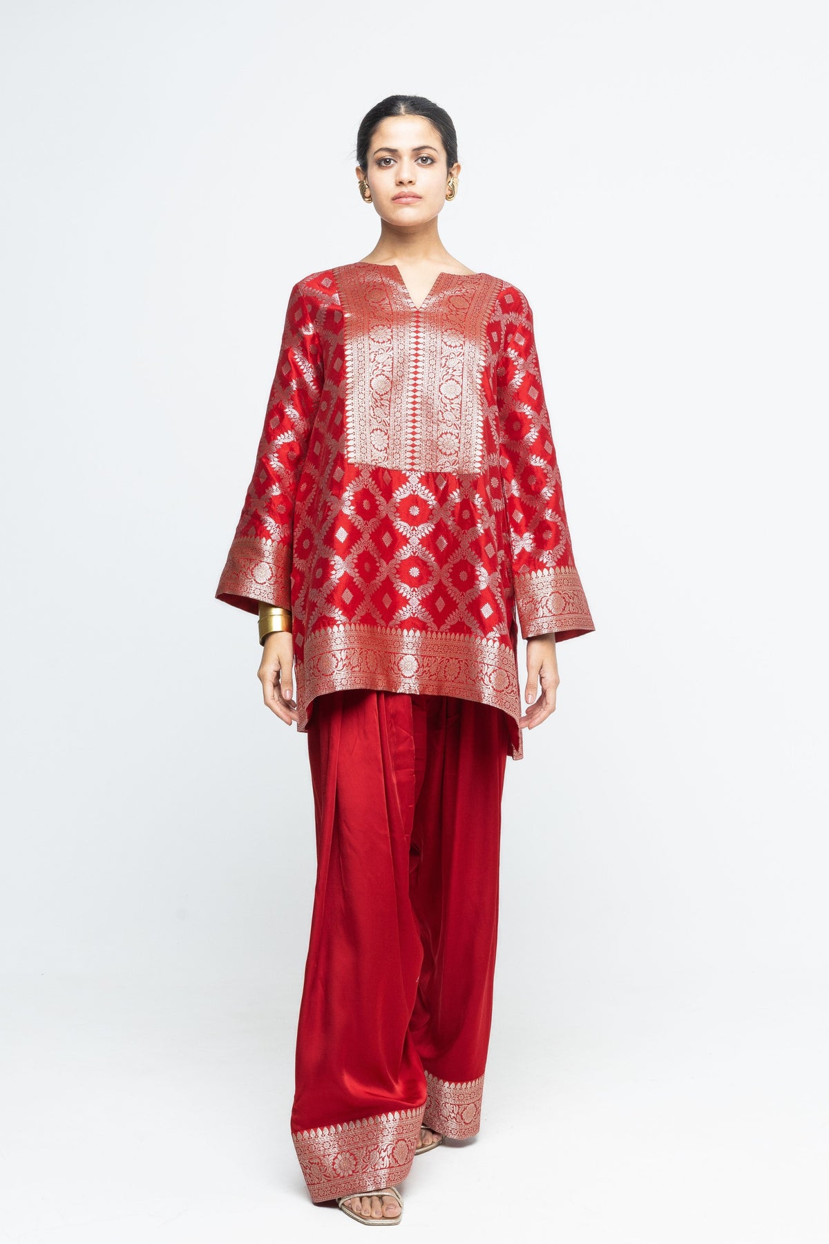Seerat Jaal Red Tunic Set