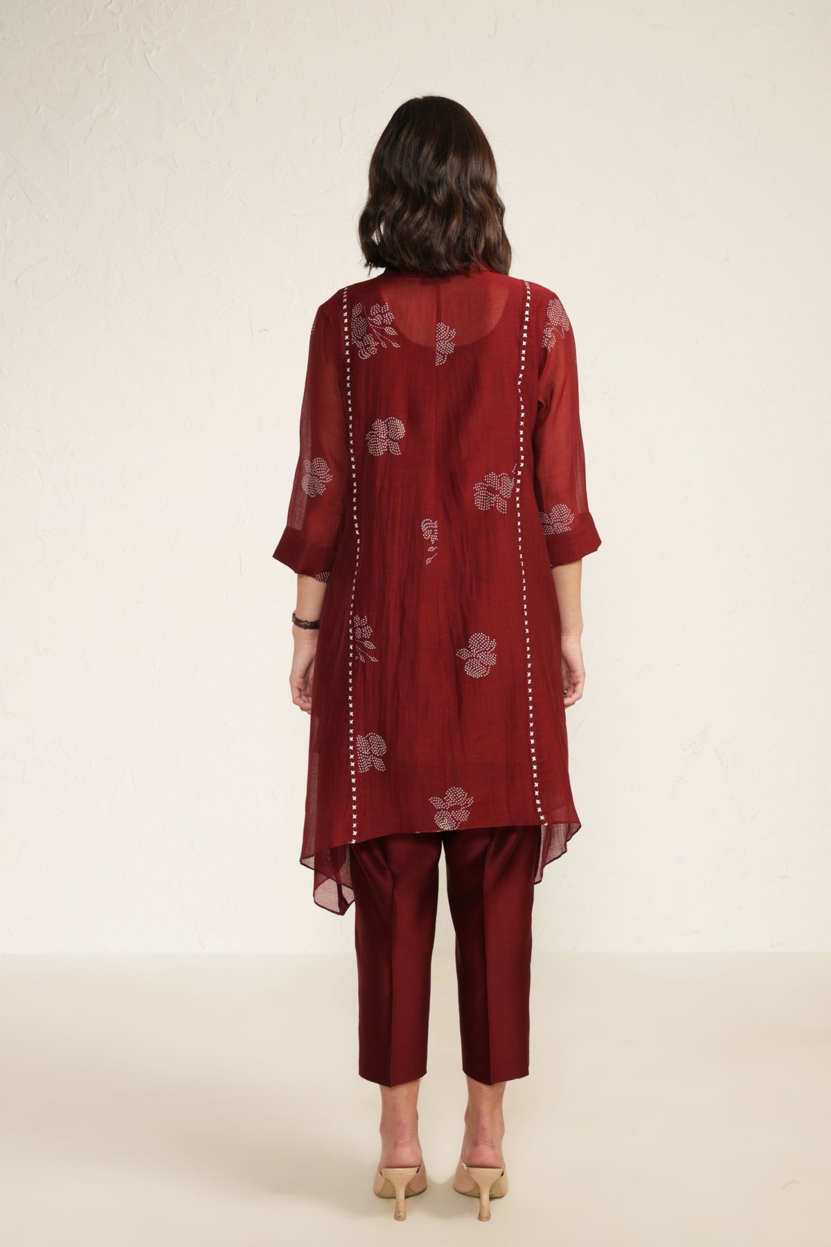 Burgandy Charles Tunic Set