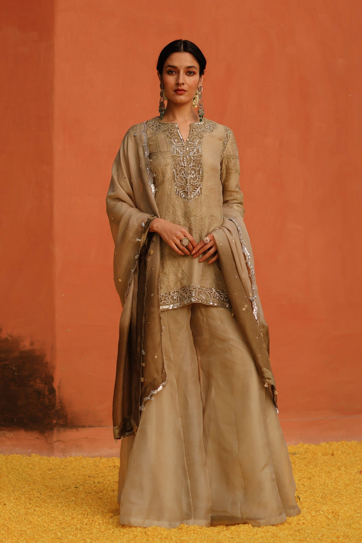Sage Green  Sharara Set