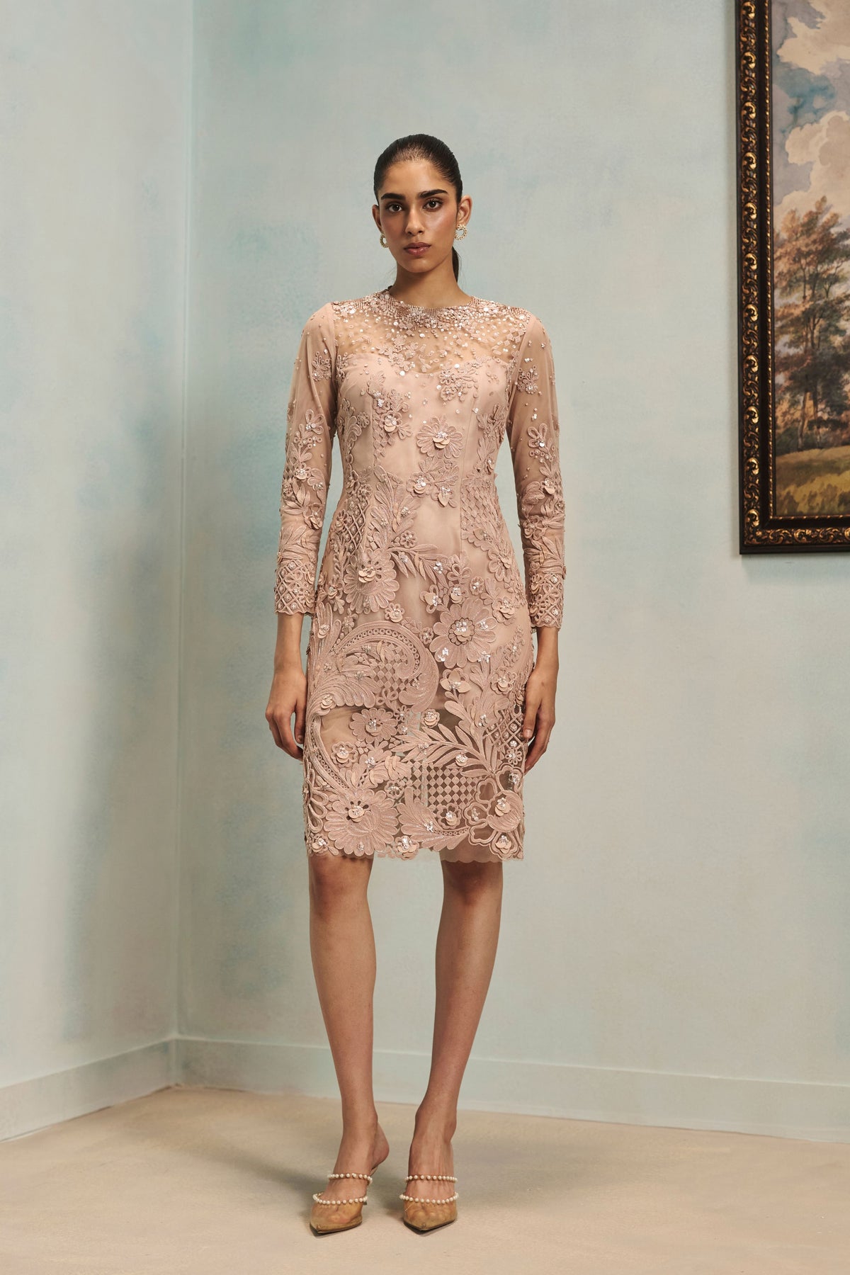 Vienna Rose Gold Tulle Dress