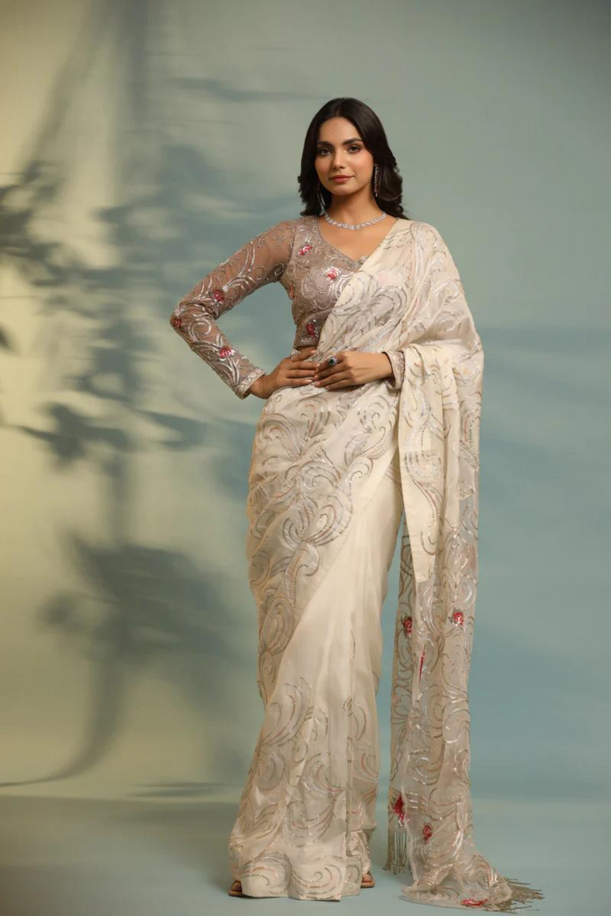 Ivory Saree