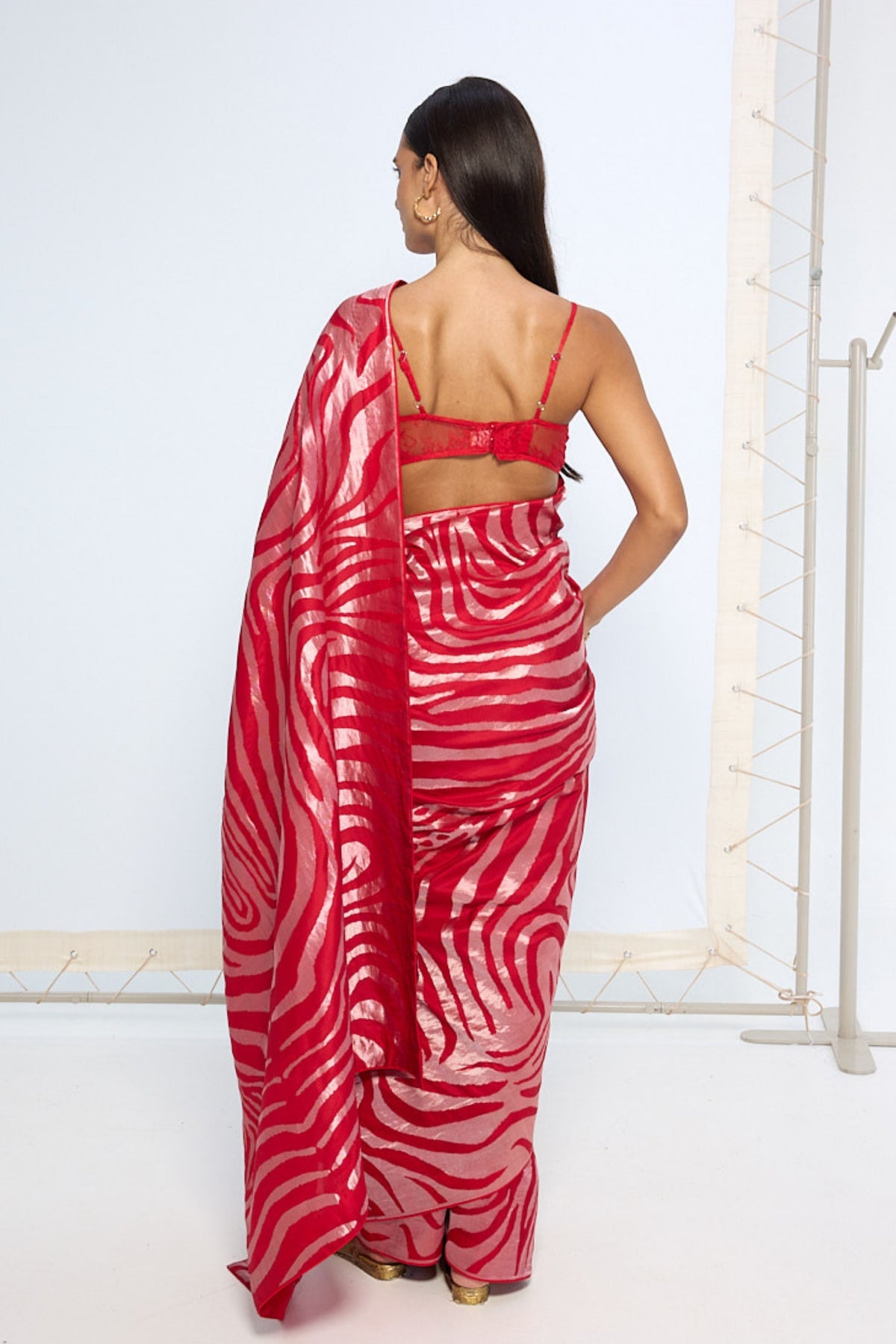 Handwoven Scarlet Silk Saree