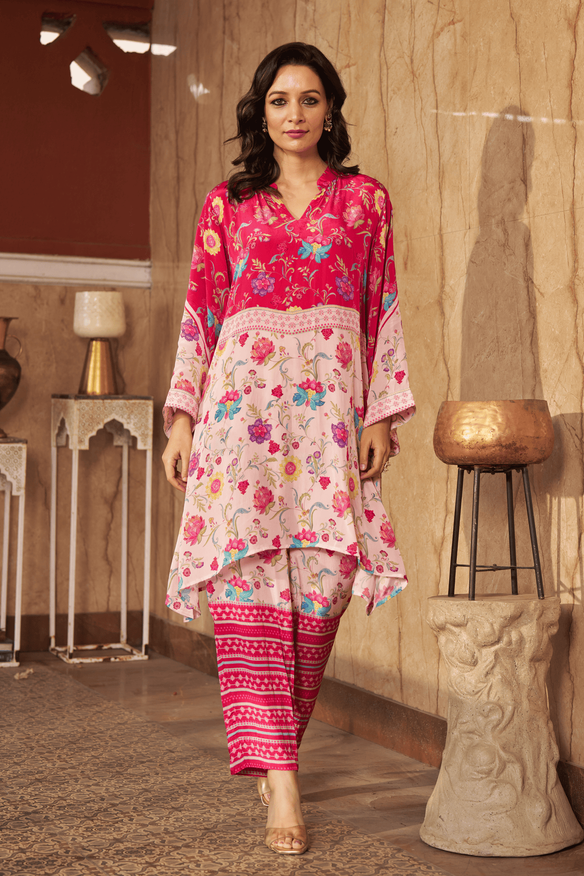 Ruya Pink Tunic Set