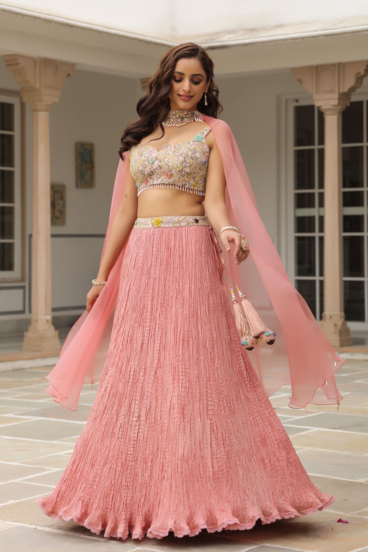 Gulzar Embroidered Choker Lehenga Set