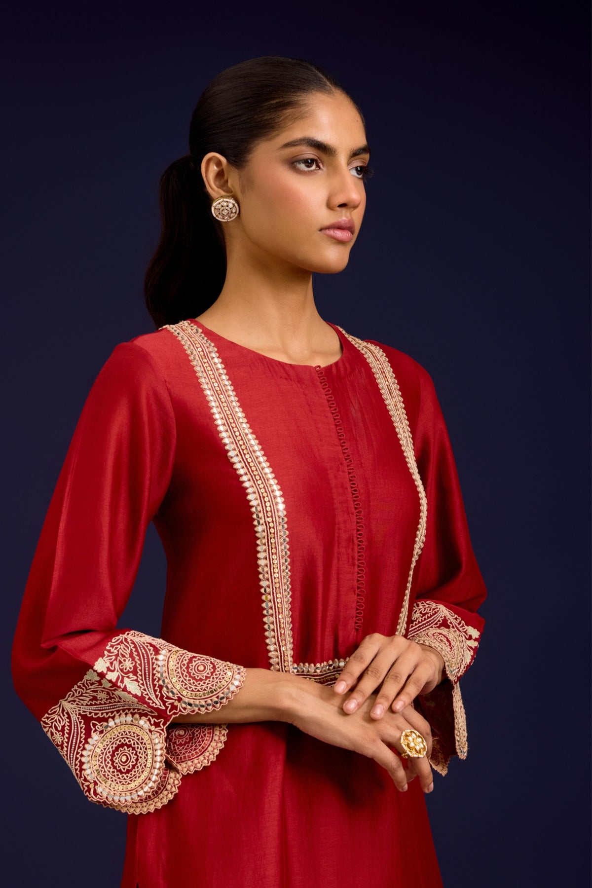 Mirror Embroidered Kurta Set