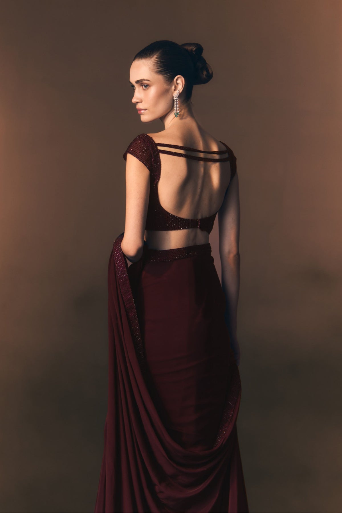 Garnet Saree Set